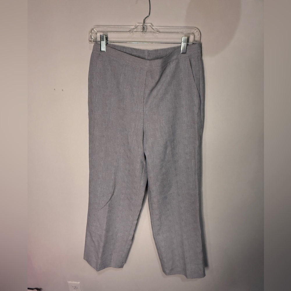 Alfred Dunner Light Gray Petite Trousers